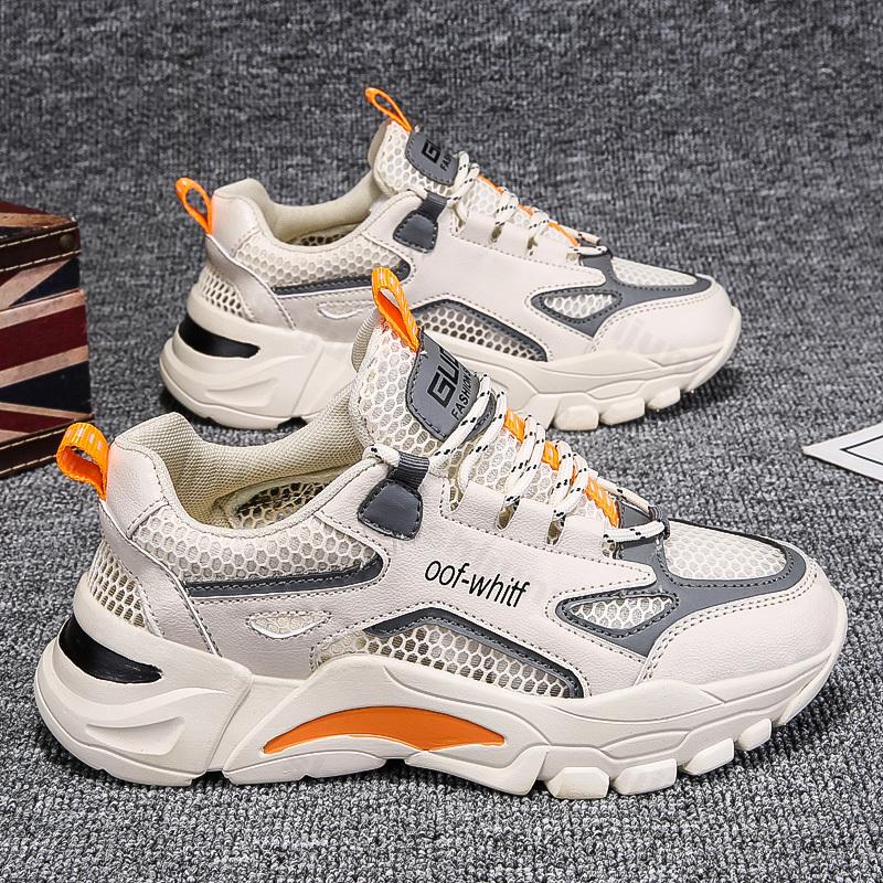 2026 Summer New Mesh Breathable Men's Casual Sports Shoes Fashi Trend Comfortable Thick Soled Shoes Low Top Platform sneakers