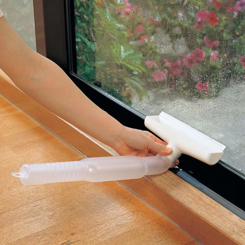 Azuma Condensation Remover Wiper, Water Droplet Tall Shitamade, 21cm Wiping Width, 300ml Tank Capacity, Adjustable Head Orientation for Different Loca