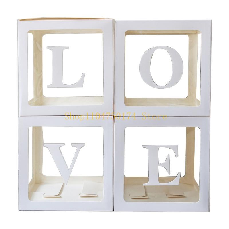 Set of 4 Baby Boxes with Letters for Wedding Baby Shower Birthday Party Decor top sale