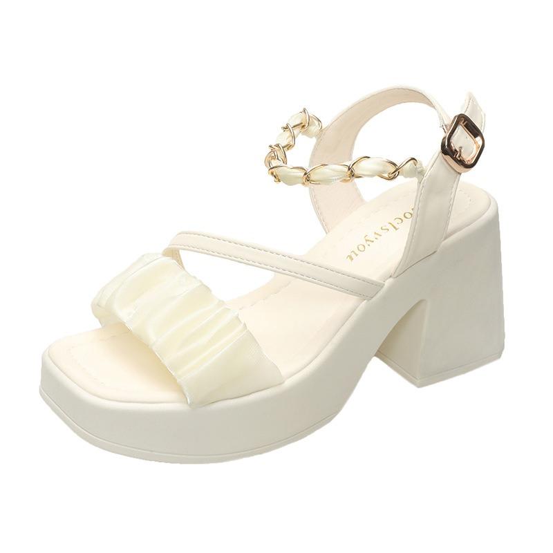 Summer new fashion small thick sole with sandals women's high heel thick heel fashion sandals women