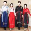 Graduation Hanfu: Traditional Style Cross-Collar Suit for Women, Men, and Couples – Perfect Student-Class Uniform.