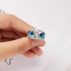 Retro Blue Eye Owl Adjustable Open Ring Punk Gothic Edgy Jewelry For Men Women Creative Animal Accessories Cute Gift For Family