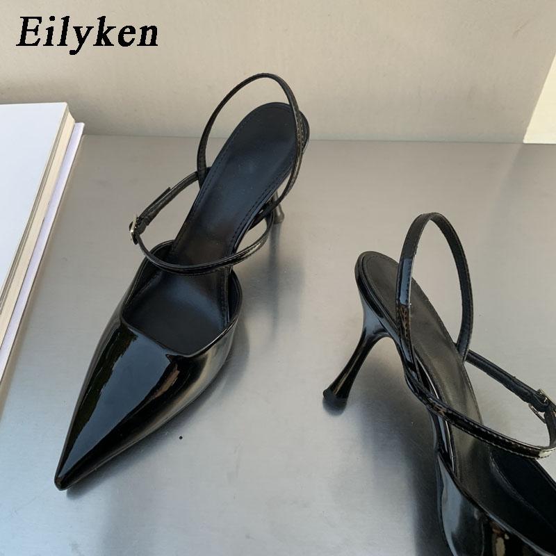 Fashion Eilyken Spring Women Slingback Fashion Buckle Strap Elegant Snadal Low Thin Heels Dress Pumps Shoes Zapatos