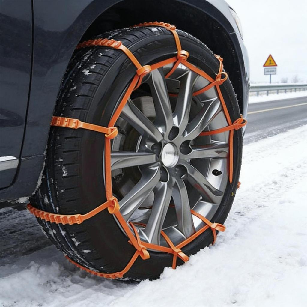 Tire Zip Ties For Snow 40 Pieces Anti-Skid Reusable Wheel Cables Winter Traction Tire Belt For Winter Ice Muddy Roads Vehicles