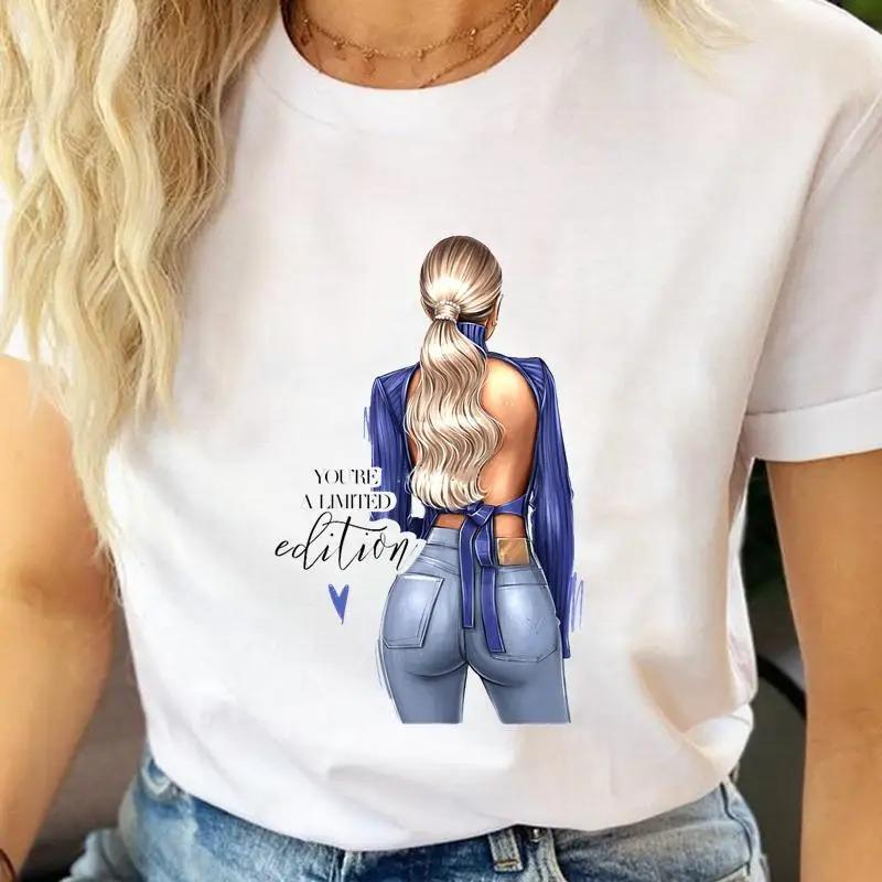 Beauty Flower Graphic Streetwear Fashion Girls TShirts Harajuku Y2K Clothes Short Sleeve Summer Tee Casual FeUnisex ONeck Tops