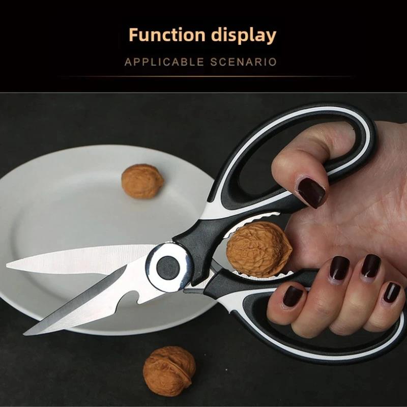 Multifunctional Heavy Duty Kitchen Shears Stainless Steel Scissors for Chicken Bones Food Bottle Opener Nut Cracke5