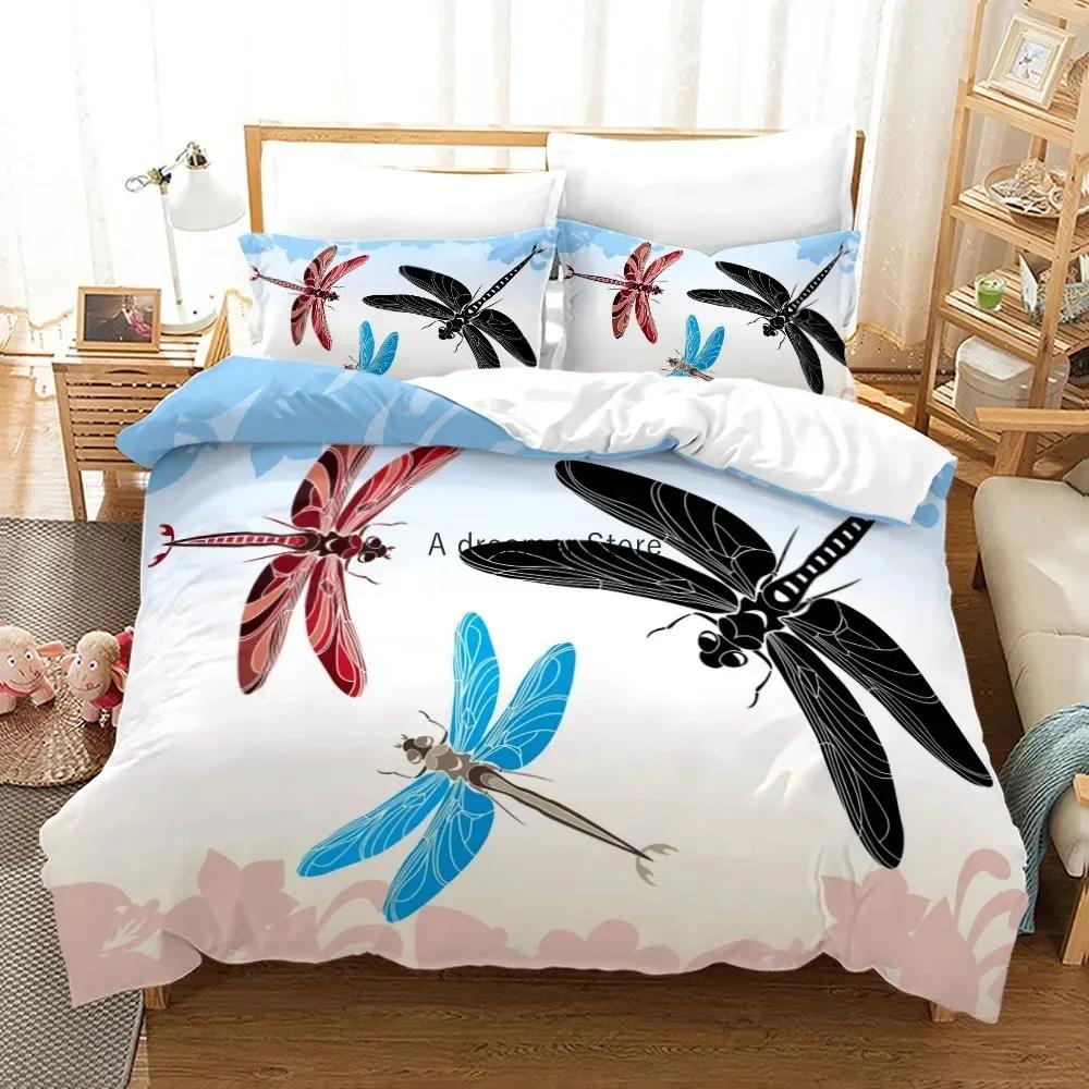 

Green Gold Dragonfly Duvet Cover Set & Pillowcase Adult Luxury Bedding Set for Girls Woman Quilt Cover (No Bed Sheet) 70x133cm