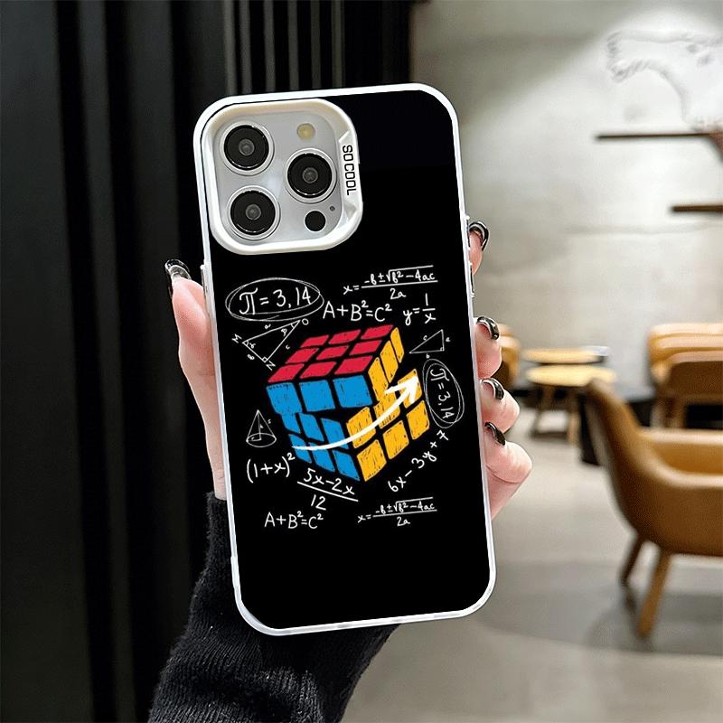 Rubik Cube Formula Spoofs Math Soft Phone Case for iPhone 15 16 17 Pro Max 17Air 16E 14 Plus 13 12 Mini Shockproof Cover Back Sh