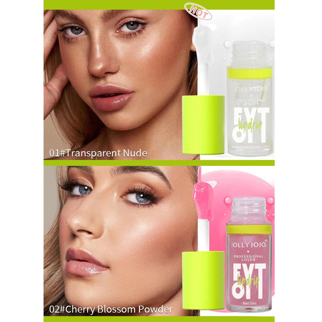 Wässriges Gelee-Lippenöl, flüssiger, feuchtigkeitsspendender Lippenprimer, rissiger Lippenbalsam, transparenter Lipgloss