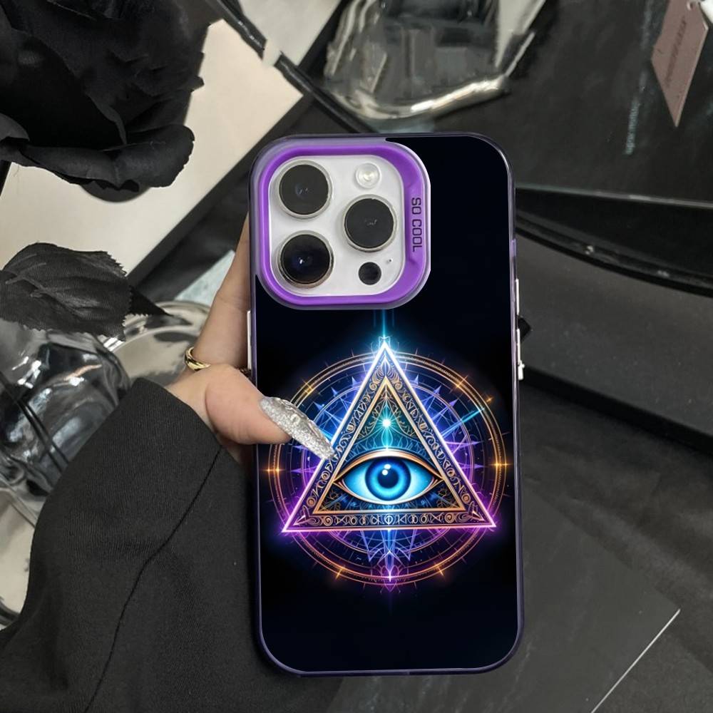 

Illuminati Eye Occult Phone Case For iPhone 16,15,14,17,13,12,11,XS,Mini,Pro,SE,MAX Purple Matte Silicone Cover iPhone13PRO