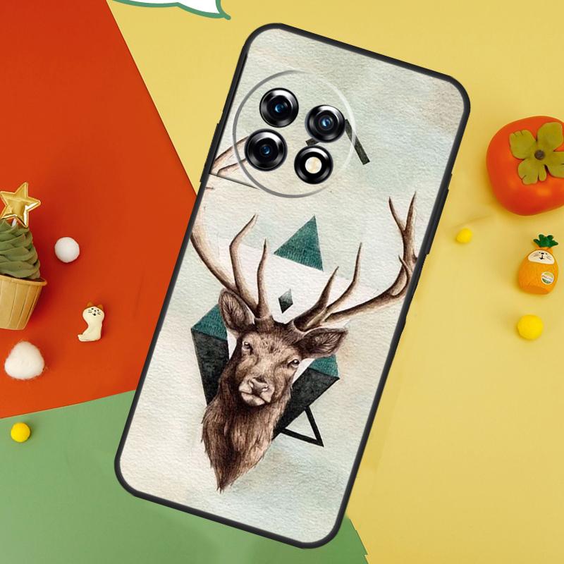 Deer Back Case For OnePlus 15 13R 13 13T 12 12R 11 10 10T 8T Nord CE 5 2 3 4 Lite N20 N30 Cover