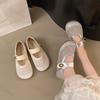 Fashion Mesh Breathable Soft Sole Single Shoes for Women Summer 2025 New Hollow Fashion Elegant Flats Comfortable Shallow Mouth Sandals