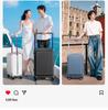 Women's 20-Inch Front-Opening Aluminum Carry-On Luggage 2025, Large Capacity with Wide Pull Rod