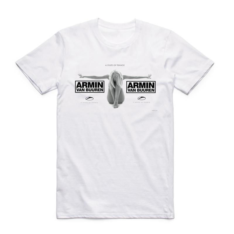 2019 Pánské Tričko s Potiskem Loga Armin Van Buuren Bílé Letní Krátký Rukáv O-výstřih Nizozemsko Trance Hudba Populární Hudba DJ Tričko