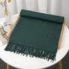 Scarf women's winter monochrome imitation cashmere, warm and thickened long summer new air-conditioning fringed large shawl