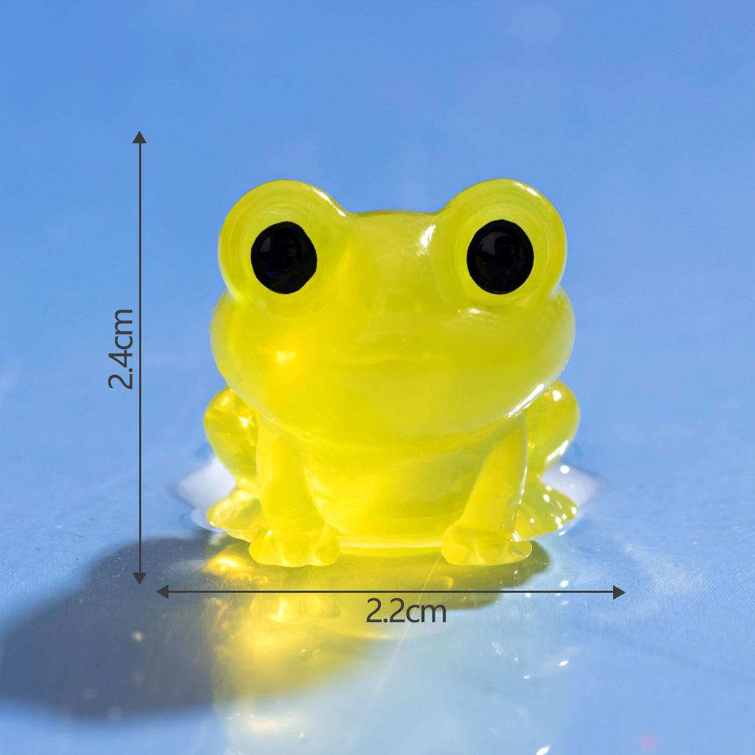 

Микропейзаж Милая светящаяся в темноте лягушка Кукла Украшения Аксессуары Изделия из смолы Украшение для рабочего стола автомобиля Luminous frog 10pcs жёлтый