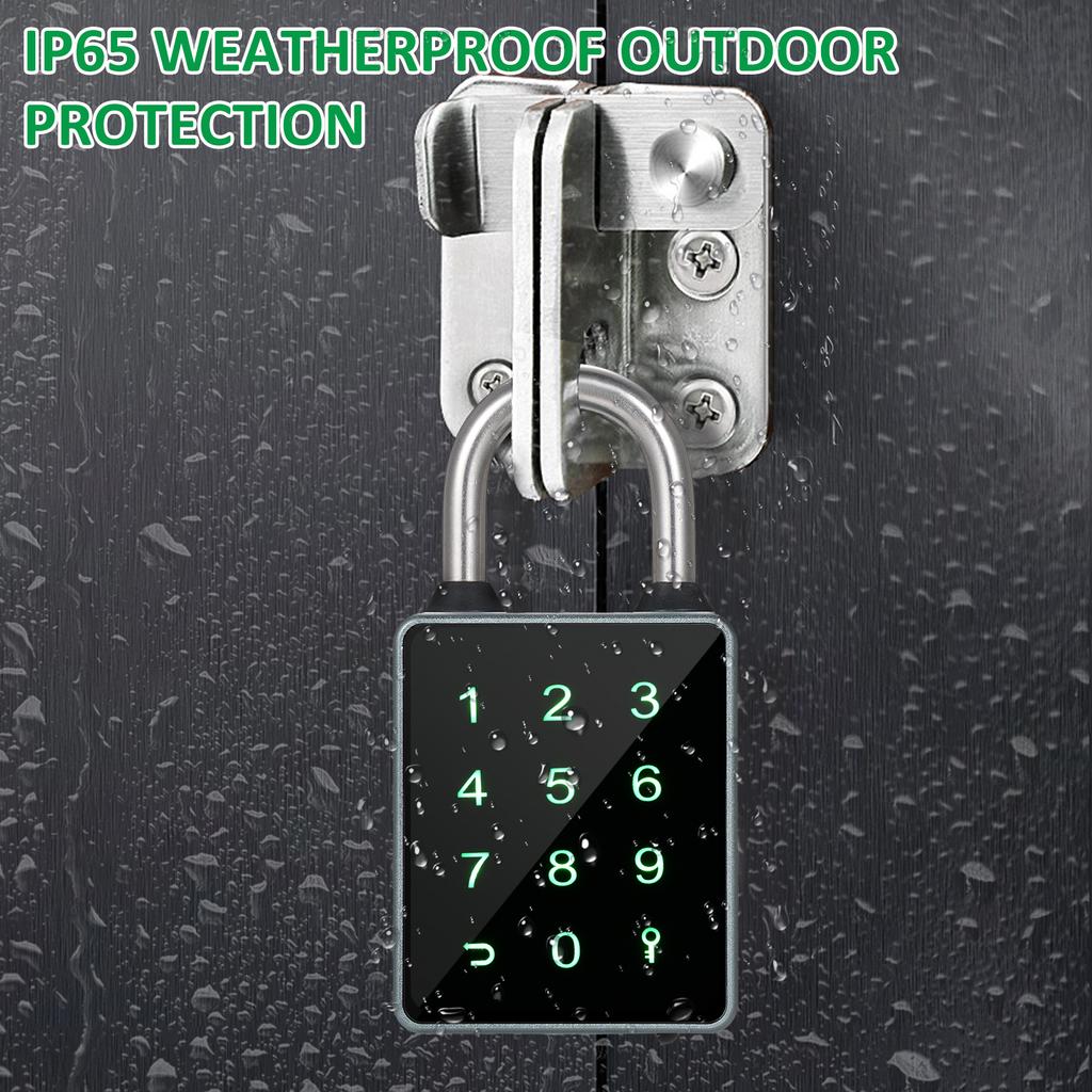 Smart Padlock BT Keypad Smart Lock Entry Front Door Lock Combination Lock Water Resistant APP Enabled for Home Gate Gym