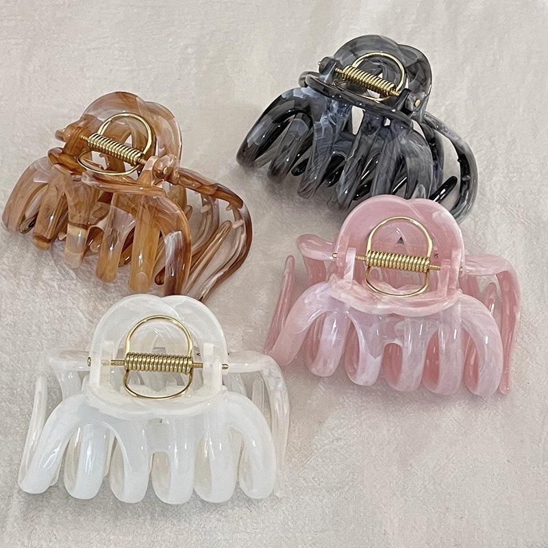 Pumpkin Grab Clip Large Hair VolumeShark ClipHigh-end Look Back of The Head Updo Hair Clip