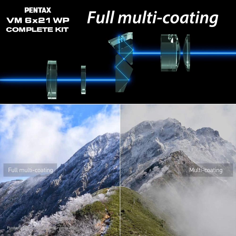 PENTAX Monocular VM 6x21 WP Complete Kit Bright, clear, 6x monocular with optical performance comes with a dedicated smartphone adapter and macro stan