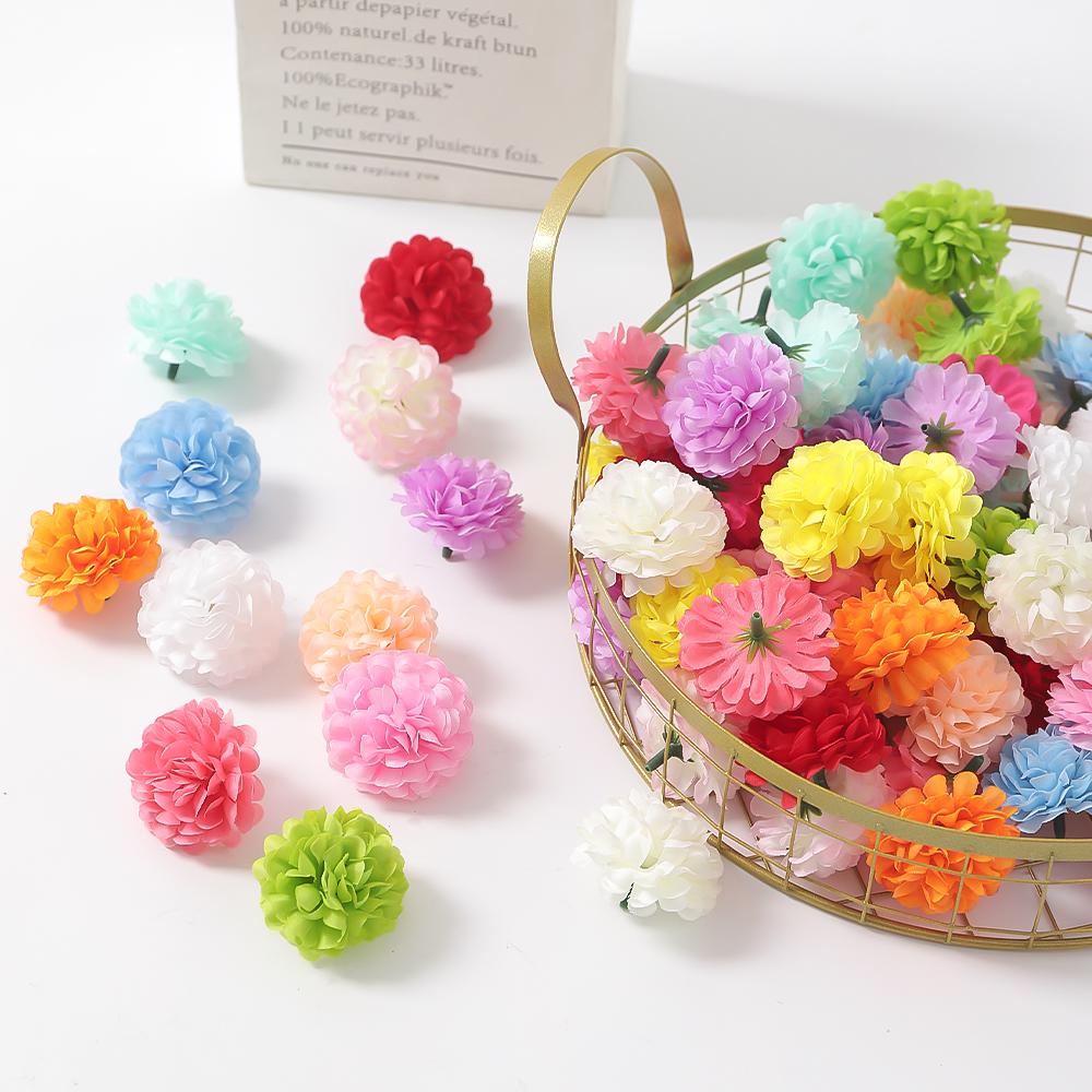 10/20Pcs 4.5cm Silk Hydrangea Shrubs Fake Flower Head For Garden Bookstore Decoration Wedding Cafe Store Party Home Room Decor