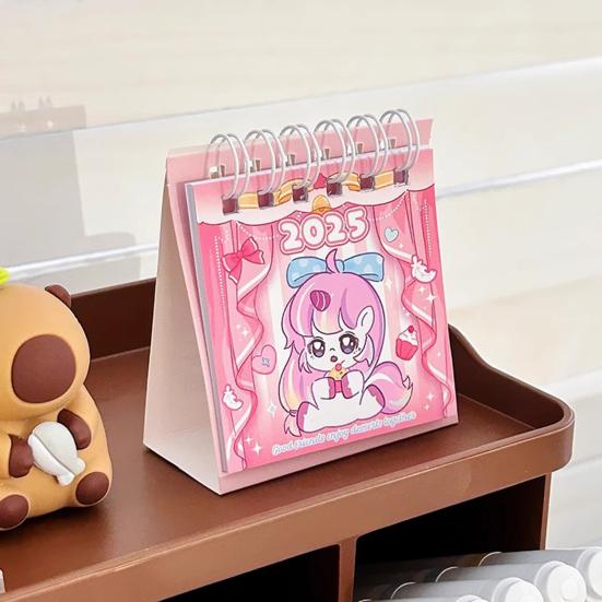 2025 Mini Schreibtisch Kalender Cartoon Monatliche Planer Kalender August. 2024 bis Dezember. Kalender 2025