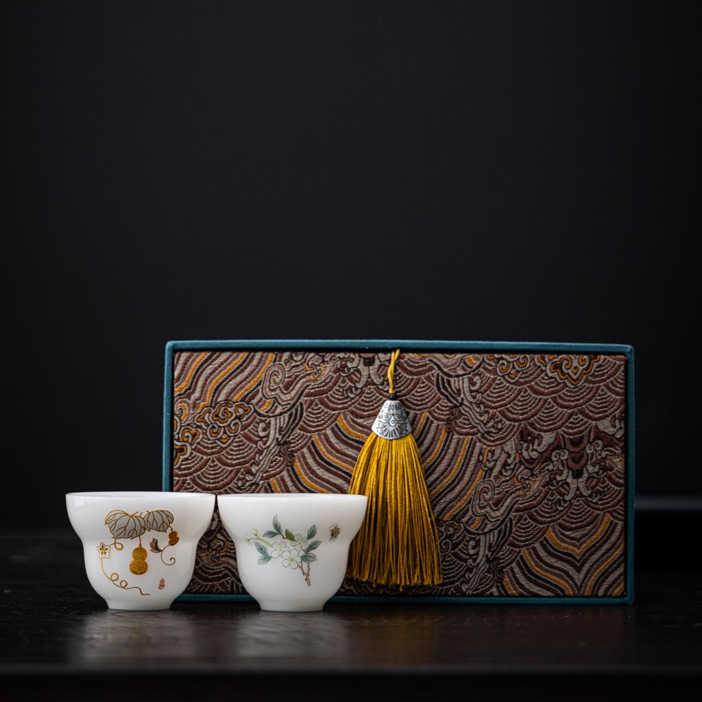 Advanced Ice Seed Jade Porcelain Master Cup High-end Gift Box Tea Cup Tea Cup Company Business Gift