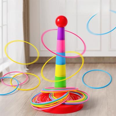 Stacking Layers Throw Circle Game Early Education Hoop Ring Toss Toys Ferrule Stacked Toys  Gifts