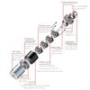 36mm DC Planetary Gear Motor 12v 24v Shaft Diameter 6mm/8mm 36GP-3530 Adjustable Speed Can CW CCW Electric Motor