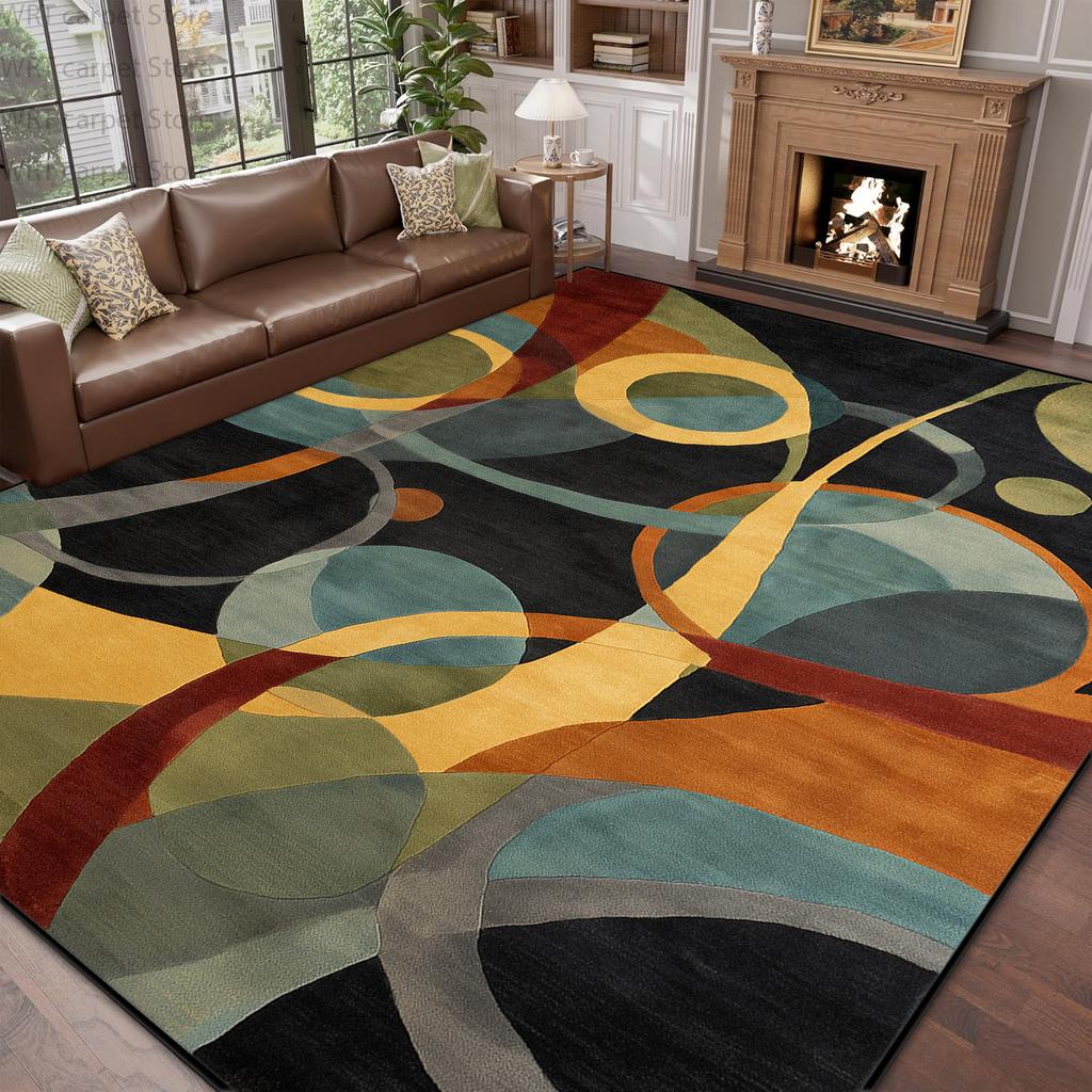 Modern Light Luxury Living Room Carpet Color Block Decoration Home Large Area Non-slip Rugs 200x300 Coffee Tables Bedroom Mats