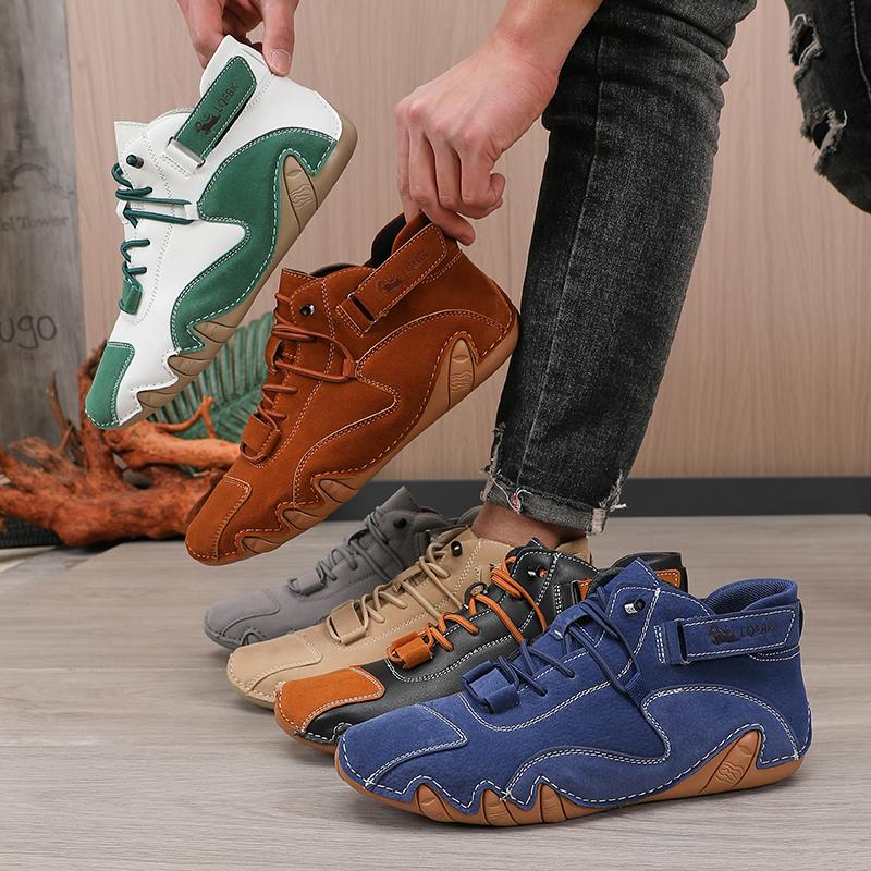 Men's Retro Design sneakers New Outdoor Soft Soled Casual Shoes Breathable Summer Flat Boots Comfortable