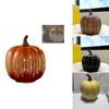 Halloween Led Light Starry Night Pumpkin Resin Decor With Creative Design For Party And Home Atmosphere