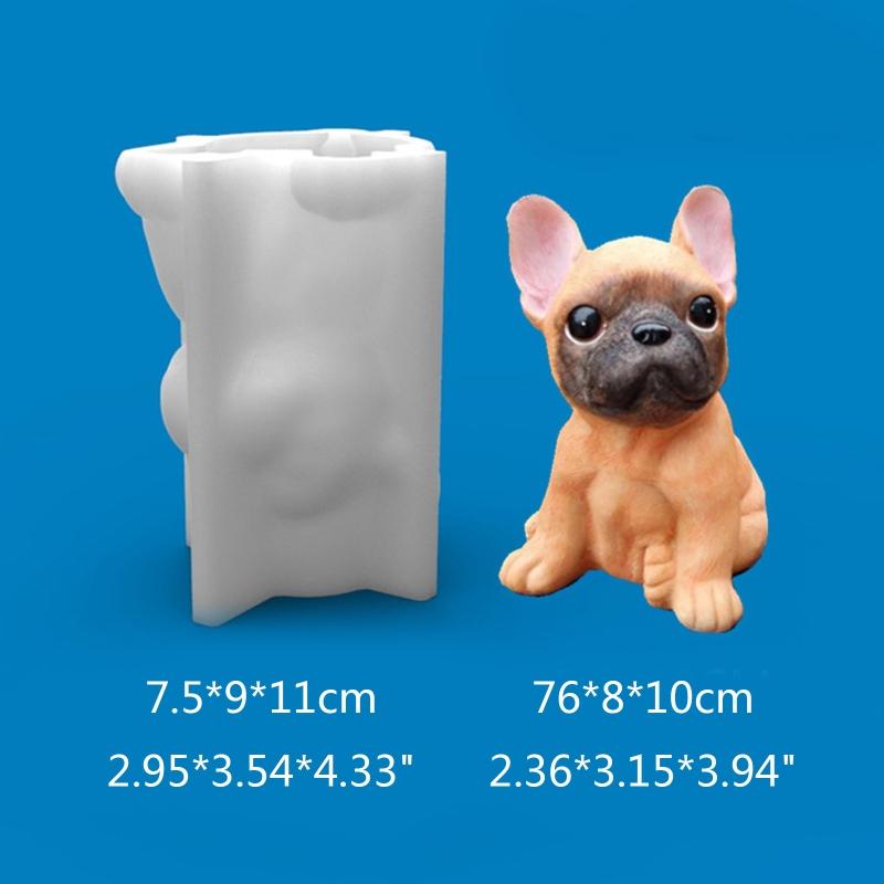 3D Dog Silicone Mold Resin Mold Puppy Candle Mold Silicone for Scented Candles Soap Making,Resin Casting Home Decoration
