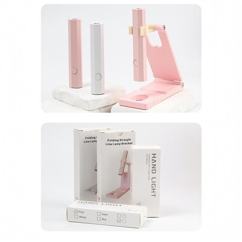 Mini Portable UV Nail Lamp Quick Dry Foldable Stand 2000mAh Long Battery for Home Travel Nail Art Beginners