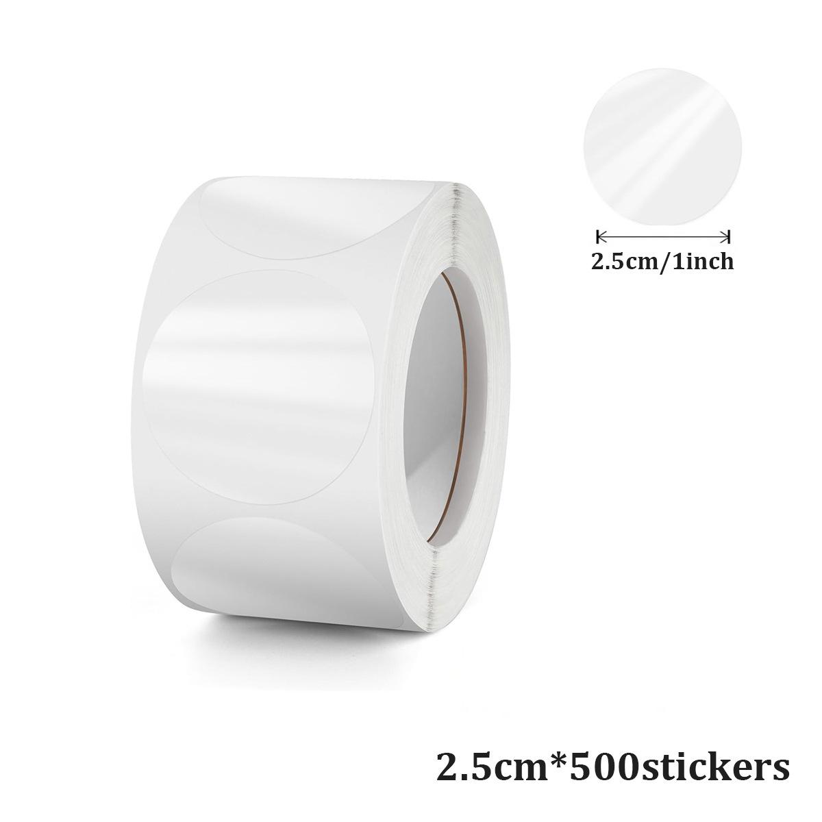Clear Label Stickers – 1 /1.5 Round Transparent Self Adhesive Stickers 300/500 PCS/Roll Strong Seal Wafer Labels Tape Adhesivos