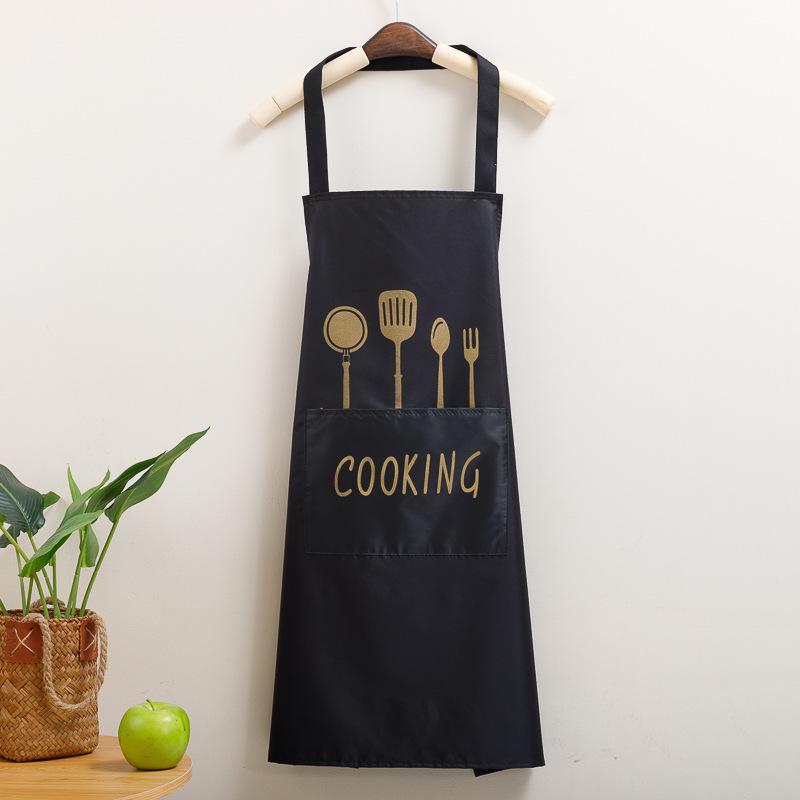 Waterproof and Oil-proof Kitchen Apron with Knife and Fork Design, Dirt-resistant and Thin for Summer Cooking. Perfect for Women.
