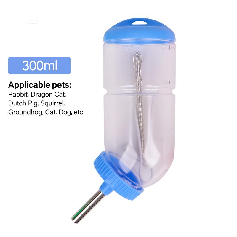 300ml/500ml Plastic Hamster Drinker Water Bottle Dispenser Feeder Hanging Guinea Pig Squirrel Rabbit Pet Drinking Fountain