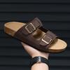 Pánské kožené sandály pro muže Plážové sandály Pánské pohodlné pantofle Originální značky Obuv Léto Muži 2025 Značkové pánské boty