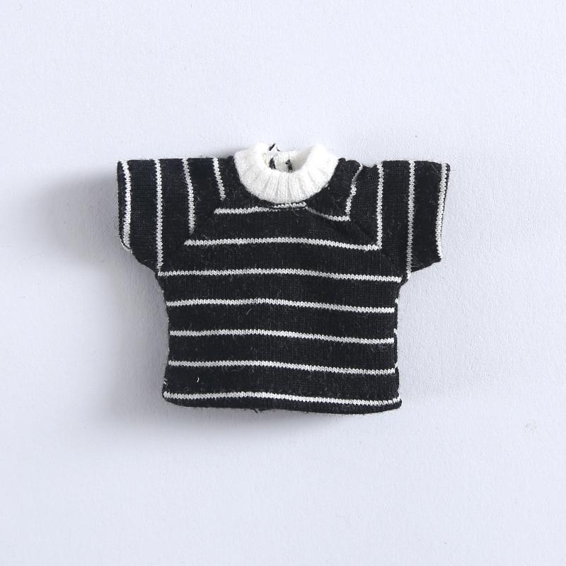 

New OB11 bjd Doll Clothes Stripe Shorts Sleeve T-shirt for 1/8 1/12bjd, obitsu11,ob11,molly Doll Accessories Clothing