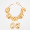Irregular Choker Necklace Earrings Jewelry Set for Women Exaggerated Punk Geometric Torques Accessory