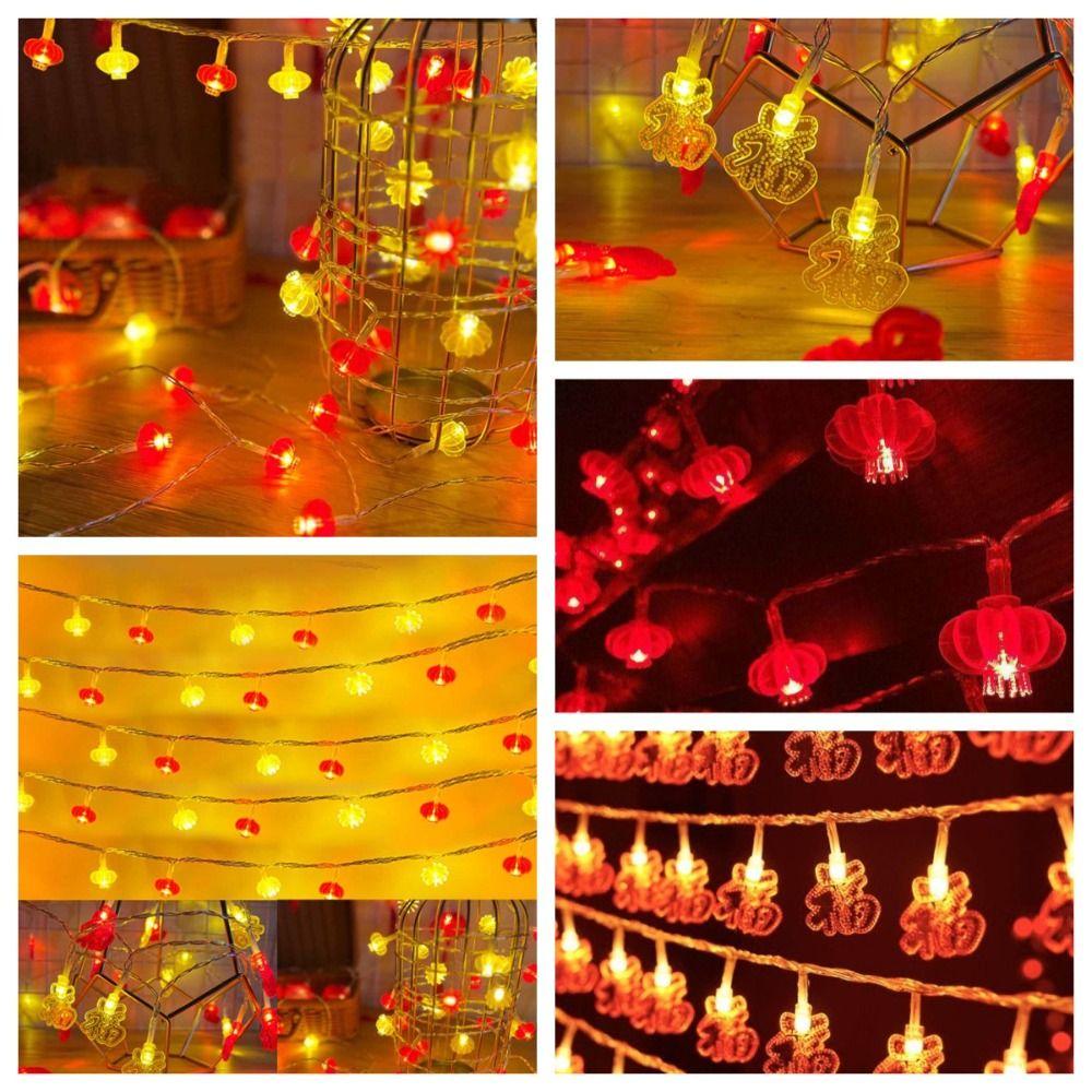 Battery Powered New Year String Light Fuzi Spring Festival String Light Party