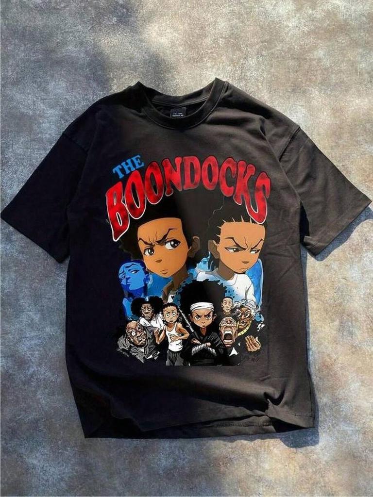 T Shirt Print GraphicCotton Tees Size Plus Cartoon Round Neck Short Sleeve Animated Characters