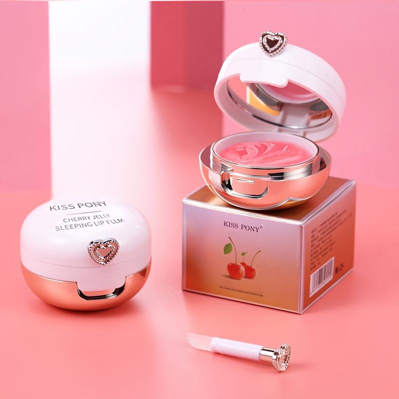 Hydrating Long Lasting Waterproof Cherry Jelly Sleeping Lip Fllm Vibrant Color Built In Applicator Brush