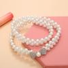 Mei Women's Pearl Waist Chain - Perfect for Dresses, Summer Casual Style, Rhinestone Embellished, Elastic Waistband