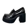 2025 Hot Sale High Heels Loafers Retro Chunky Heels Pumps Woman Uniform College Platform Mary Jane Shoes Zapatos De Mujer Pumps
