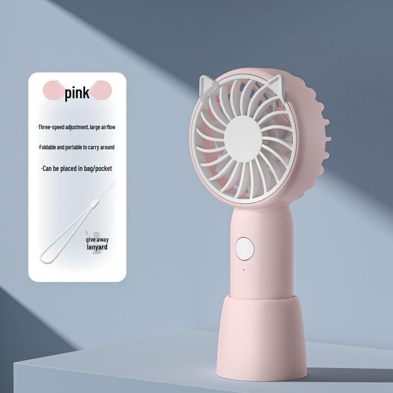 Portable Silent Mini Makeup Fan - Handheld & Desktop Default