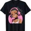 Anime en Muziek Zwart Meisje Anime Merchandise Afro Afro-Amerikaans T-shirt(3)