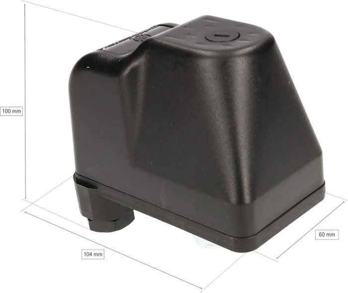 Pressostato meccanico BSK-3 230 V monofase - Controllo automatico della pressione - Per pompa di pozzo - Nero - Kotarbau