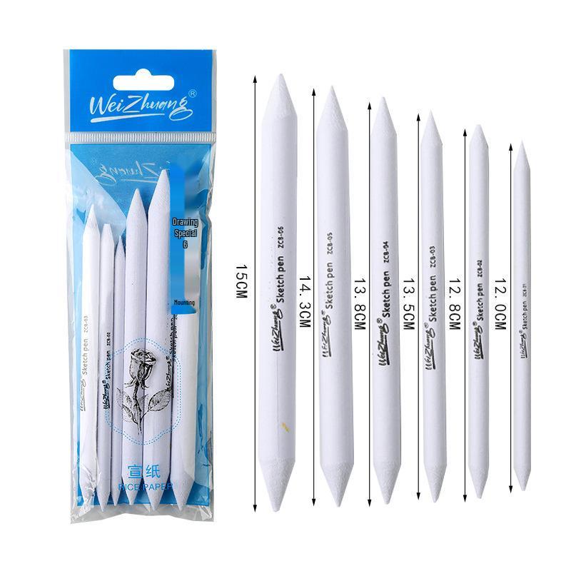 Art Blending Stumps Set: 3-Pack and 6-Pack for Sketching, Drawing, and Smudging - Ideal for Students