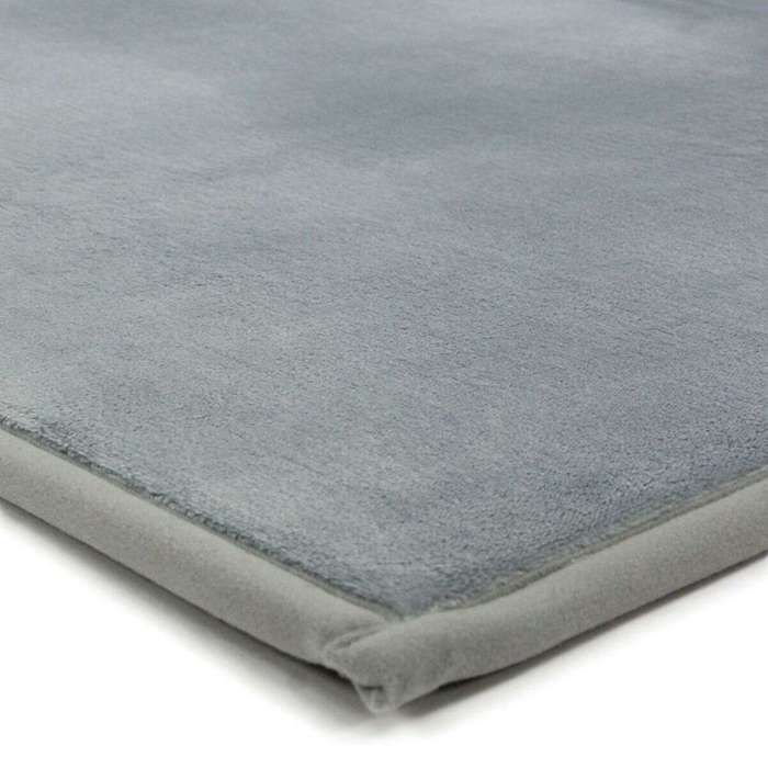 Living Room Rug Velvet Look Extra-soft Cloud Grey 60x90