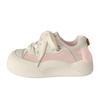 Girls' White Spring 2026 Breathable Thick-Sole Casual Sneakers, Non-Slip & Fashionable